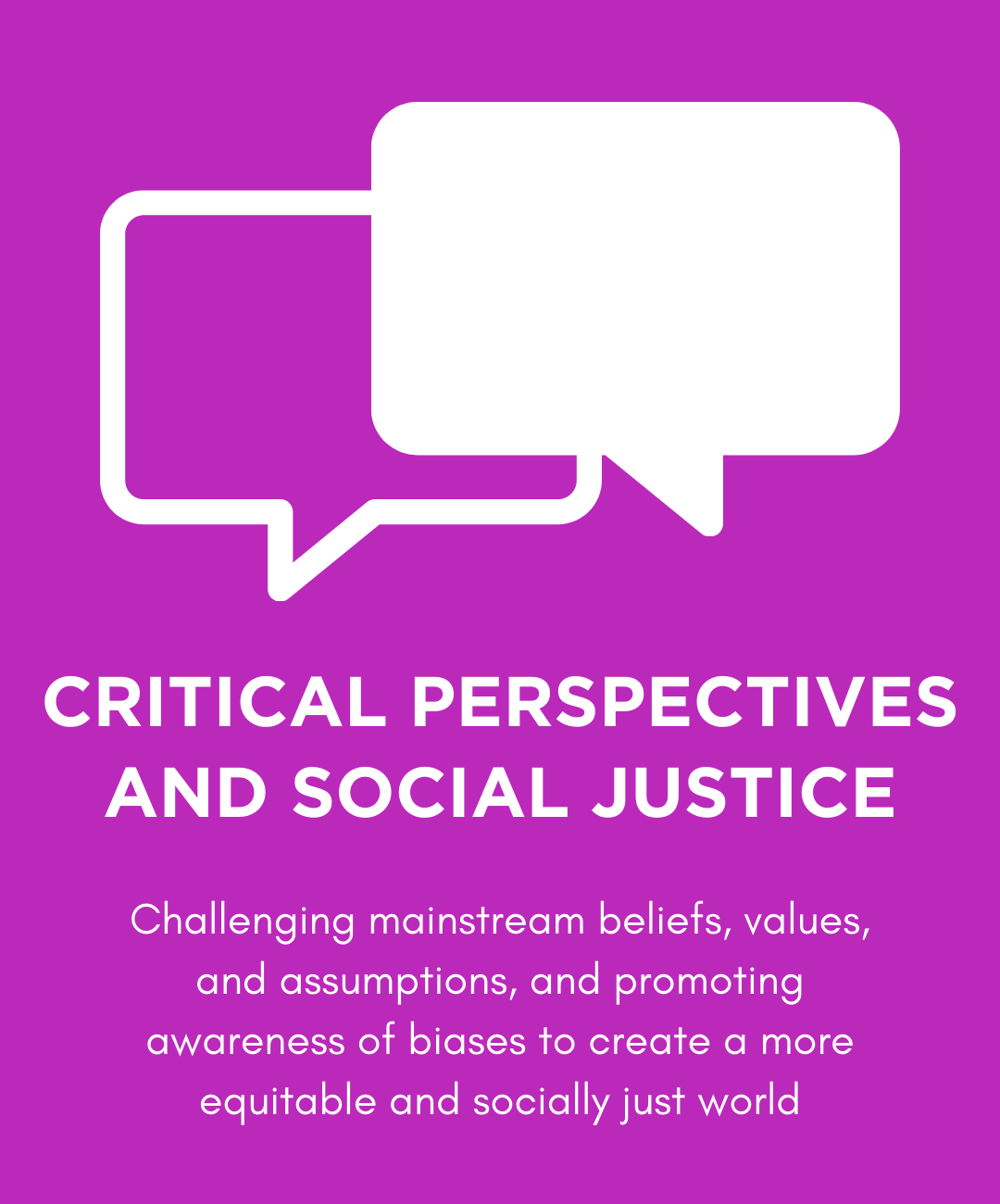 Critical Perspectives and Social Justice